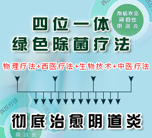 四位一体绿色除菌疗法（物理疗法+西医疗法+生物技术+中医疗法=有效治好阴道炎）